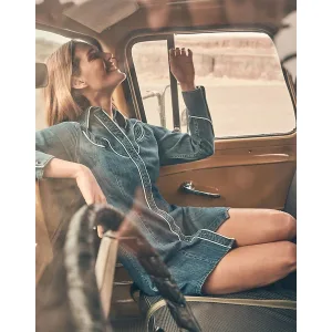 Dames denim jurk Wrangler Piped