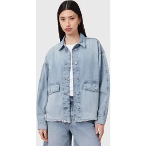 AllSaints Hettie Denim Shacket Light Indigo