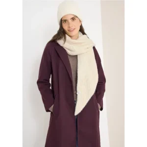 Cecil Dames Driehoekige sjaal met glitter in Wit