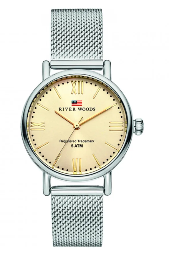 River Woods Wisconsin dameshorloge Zilverkleurig RW340035