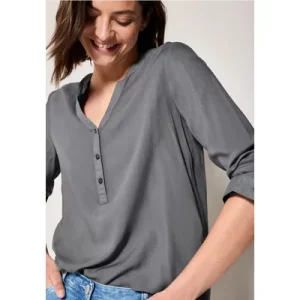 Cecil Dames Blouse in effen kleur in Grijs