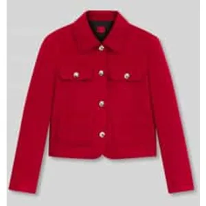 HUGO Boxy fit korte blazer met wol, model ‘AGESIA’