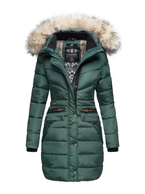 Navahoo Dames Winterjas Paula – Extra Warm, Waterafstotend & Met Afneembare Bontkraag