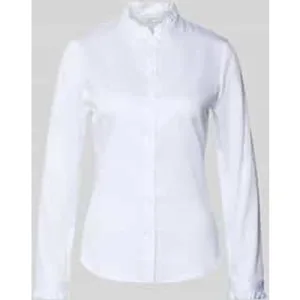 Eterna Slim fit overhemdblouse met opstaande kraag en ruches