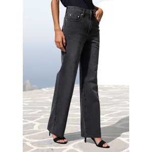 Lascana Wijde jeans met hoge taille en 5-pocketstijl, wide-leg jeans