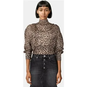 IRO Paris Meiko Top Black Leopard