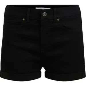 We Fashion Ladies High Rise Denim Short With Stretch – Curve Black