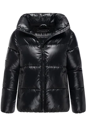 Marikoo dames winterjas Hazalee in puffer-stijl met glanzende look