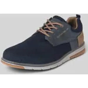 Tom Tailor Lage sneakers in een gebreide look met hoogwaardige imitatieleer