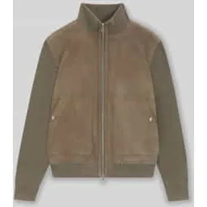 Boss Regular fit leren jack van chevreau-suède, model ‘MAPARO’