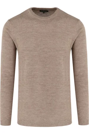 ETERNA Trui beige-bruin, Effen