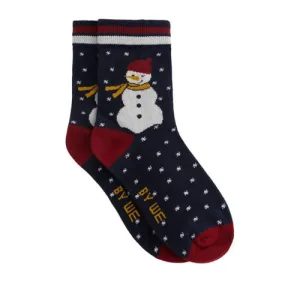 WE Fashion sokken met all over print donkerblauw