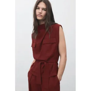 Mango top donkerrood