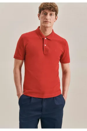 Seidensticker Polo shirt Korte mouw rood