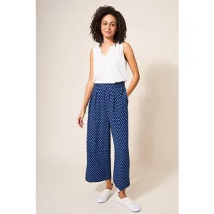 White Stuff Nova Crinkle Culottes Blue Multi