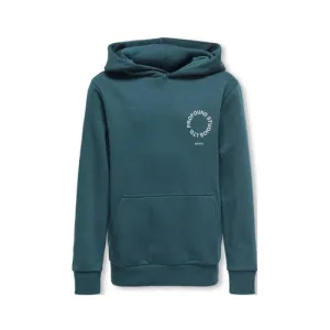 ONLY & SONS JUNIOR hoodie met backprint groen