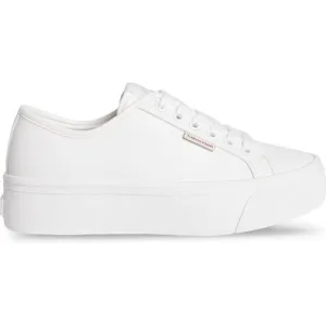 Calvin Klein Vulc Flatform Leather Bright White