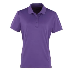 Premier Dames/Dames Coolchecker Piqué Poloshirt (Paars)