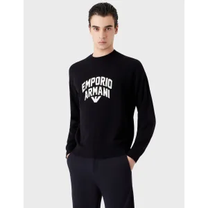 Men’s Emporio Armani Knit Sweatshirt in Navy