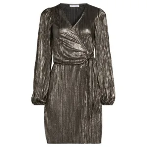 anytime plisse overslagjurk zilver