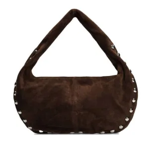 Manfield suede schoudertas bruin