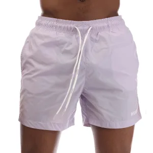 Heren Hugo Haiti Zwemshort met Contrastlogo in Paars