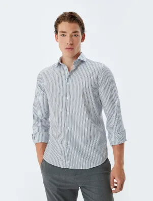 Koton OVERHEMDEN LANGE MOUW Halve Italiaanse kraag Lange mouw Overhemd