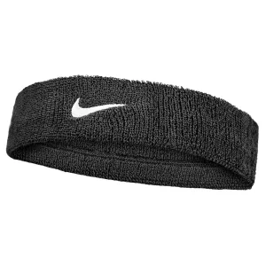 Nike Klassieke Swoosh Hoofdband (Zwart/Wit)