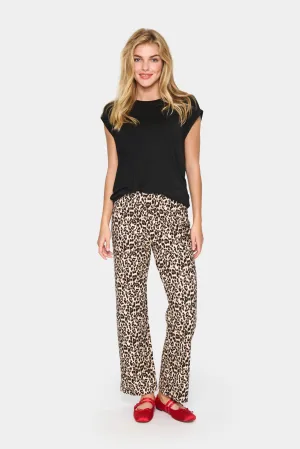 Casual broek Regular fit Black Reg Leo leopard