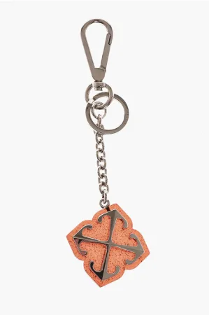 JITNEY sleutelhanger van messing met hanger in zilver