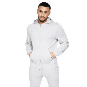 Crosshatch Heren Braxson Full Zip Hoodie (Grijze Mergel)