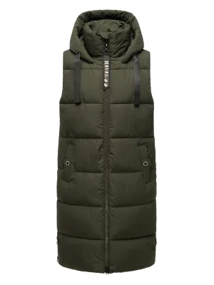 Navahoo dames lange bodywarmer Schnuffelchen – Warm & Stijlvol met Capuchon