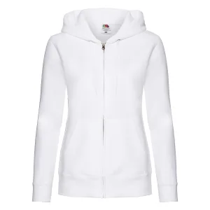 Fruit of the Loom Dames/Dames Premium Hooded Lady Fit Hoodie (Wit)