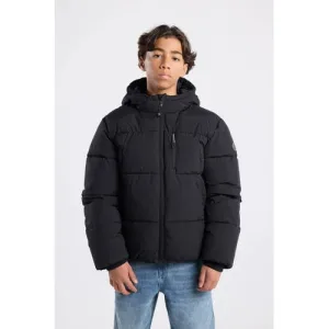 America Today gewatteerde jas zwart