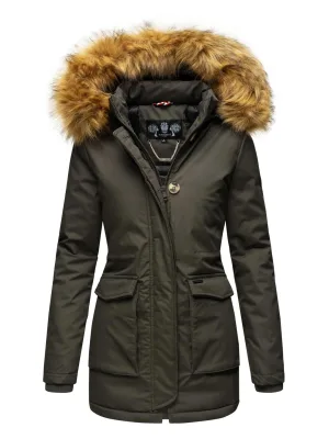 Navahoo Dames Winterjas Schneeengel Princess – Klassiek, Warm & Met Afneembare Kunstbontkraag