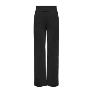 ONLY regular waist casual broek zwart met lurex