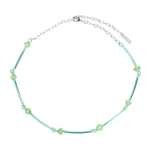 Hugo Kettingen – Chasparmin Spark Chain Mint Brass Necklace in green
