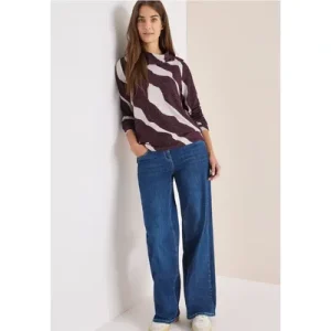 Cecil Dames Gezellig shirt met patroon in Rood