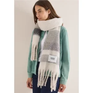 Cecil Dames Gestreepte sjaal in Grijs