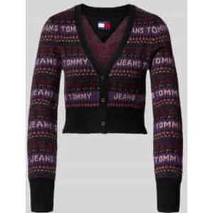 Tommy Jeans Slim fit gebreid jack met wol, model ‘FAIRISLE’