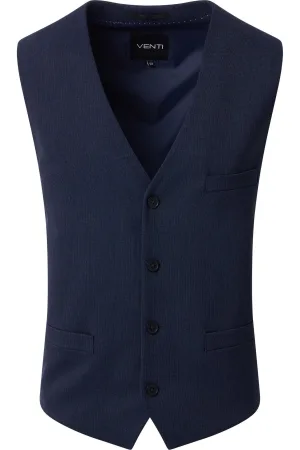 Venti Vest blauw, Effen