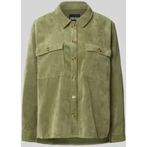 Pieces Loose fit overhemdblouse in ribcordlook, model ‘EFFI’