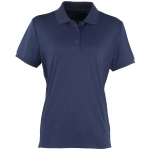 Premier Dames/dames Coolchecker korte mouw Pique Polo T-Shirt (Marine)