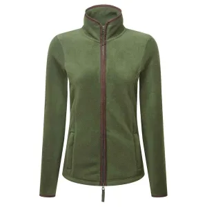 Premier Dames/Dames Artisan Contrast Trim Fleece Jacket (Mosgroen/bruin)