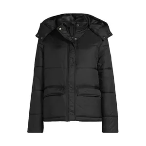 Cream winterjas zwart