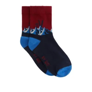 WE Fashion sokken met all over print rood