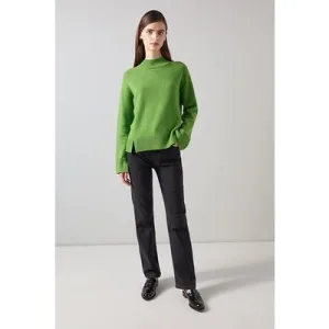 LK Bennett Zoe Boxy Knitted Sweater Green