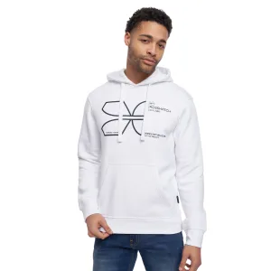 Crosshatch Heren Cutups Hoodie (Wit)