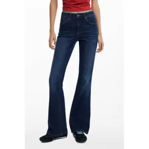 Desigual high waist flared jeans medium blue denim