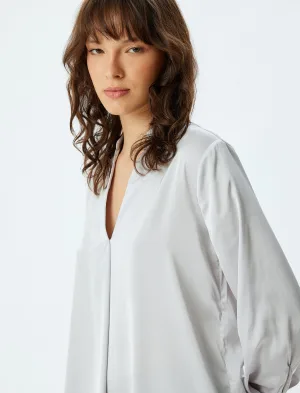 Koton BLOUSE LANGE MOUW Lange mouw Bootkraag Blouse